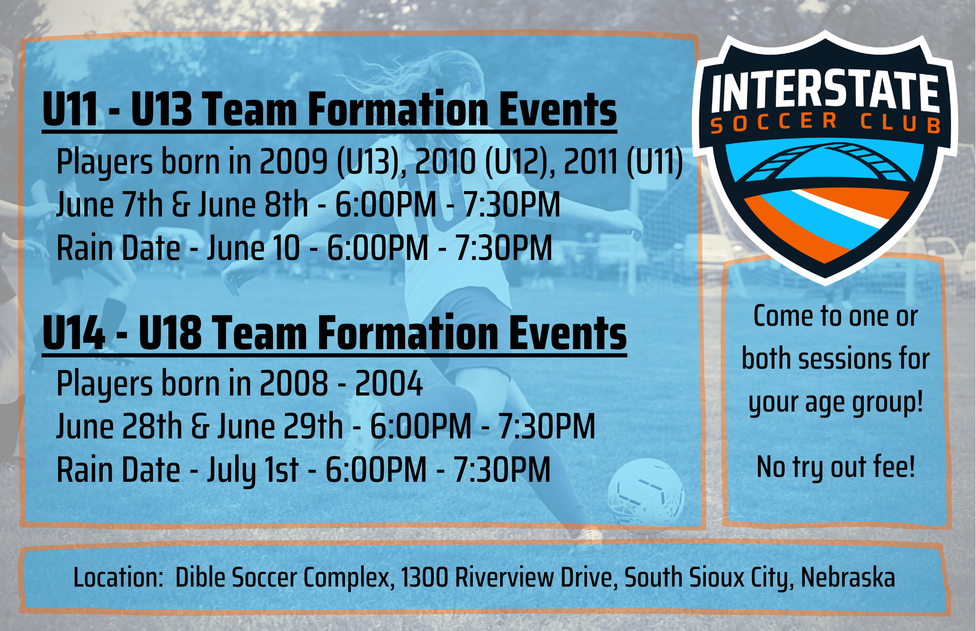 Tryout Dates Announced!