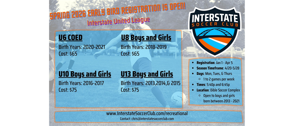 Spring United League Registration is Open!